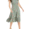 As U Wish Junior's Flutter Sleeve Floral Smocked Midi Dress -As U Wish Sales Belk 341