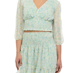 As U Wish Juniors' Long Sleeve V-Neck Smocked Top 9 As U Wish Juniors' Long Sleeve V-Neck Smocked Top -As U Wish Sales Belk 355