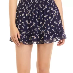 As U Wish Juniors' Floral Ruffle Skirt
