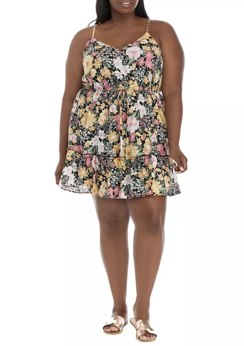 As U Wish Plus Size Spaghetti Strap Floral Dress 6 As U Wish Plus Size Spaghetti Strap Floral Dress - Image 4