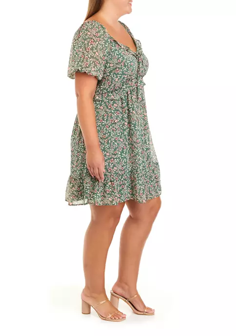 As U Wish Juniors' Tank Knit Eyelet Babydoll Dress 5 As U Wish Juniors' Tank Knit Eyelet Babydoll Dress - Image 3