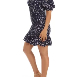 As U Wish Juniors' Puff Sleeve Floral Smocked Dress -As U Wish Sales Belk 55