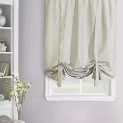 Commonwealth Home Fashions Ticking Stripe Tie Up Valance -As U Wish Sales Belk 576