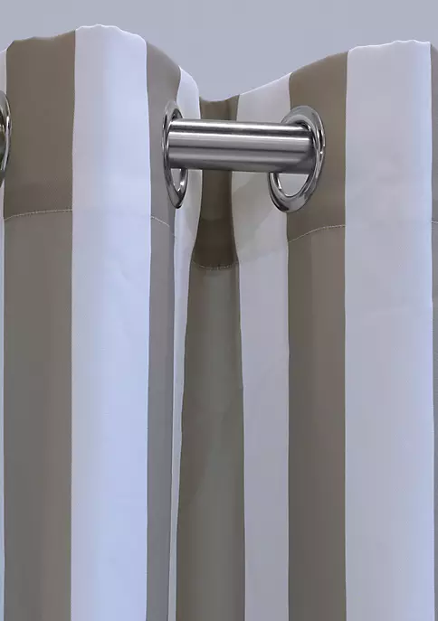 Commonwealth Home Fashions Coastal Stripe Grommet Top Outdoor Panel 5 Commonwealth Home Fashions Coastal Stripe Grommet Top Outdoor Panel - Image 3