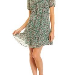 As U Wish Juniors' Short Sleeve Tie Front Dress