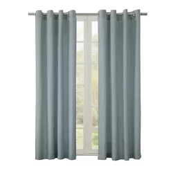 Commonwealth Home Fashions Commonwealth Harmony 71712-109 Solid Color Curtain Panel, 52" Wide by 63" Long, Blue