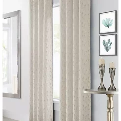 Commonwealth Home Fashions ThermaPlus Arcadia Woven Jacquard Insulated Window Curtain, White -As U Wish Sales Belk 758
