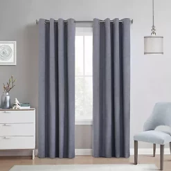 Commonwealth Home Fashions ThermaPlus Maya Blackout Insulated Window Curtain, Blue