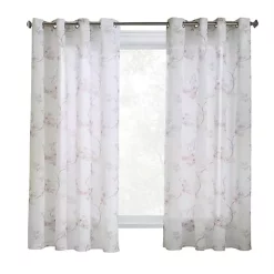 Commonwealth Home Fashions Commonwealth Habitat Blossom Window Grommet Top Panel With 8 Silver Grommets 1" Side Hems and 3" Bottom Hem - 50x84" - Blush