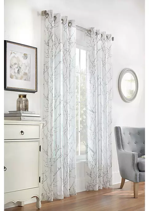 Commonwealth Home Fashions Commonwealth Lisette Grommet Top Panel Sheer Printed Chiffon 8 Commonwealth Home Fashions Commonwealth Lisette Grommet Top Panel Sheer Printed Chiffon - Image 6