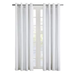 Commonwealth Home Fashions Commonwealth Harmony 71712-109 Solid Color Curtain Panel, 52" Wide by 63" Long, White