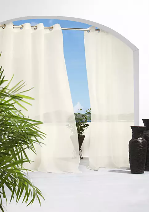 Commonwealth Home Fashions Cote d'Azure Grommet Top Outdoor Panel 4 Commonwealth Home Fashions Cote d'Azure Grommet Top Outdoor Panel - Image 2