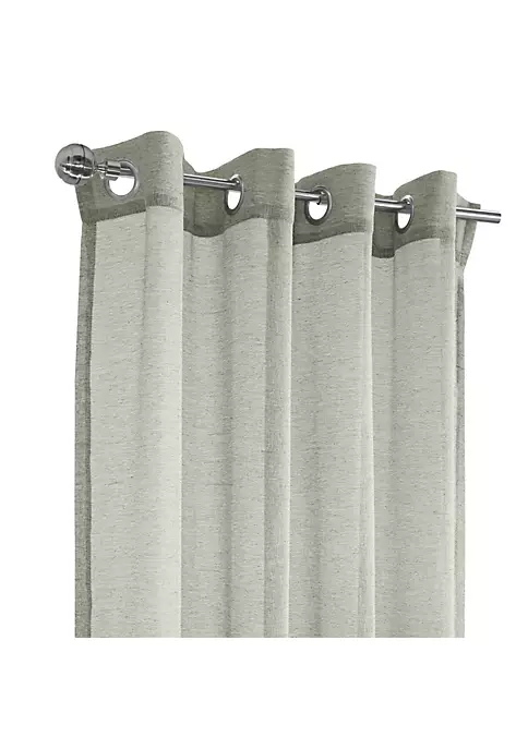Commonwealth Home Fashions Commonwealth Belge Grommet Dressing Window Curtain Panel - 52x95", Grey 4 Commonwealth Home Fashions Commonwealth Belge Grommet Dressing Window Curtain Panel - 52x95", Grey - Image 2