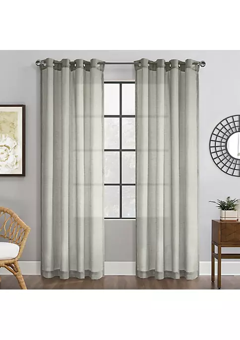 Commonwealth Home Fashions Commonwealth Belge Grommet Dressing Window Curtain Panel - 52x95", Grey 8 Commonwealth Home Fashions Commonwealth Belge Grommet Dressing Window Curtain Panel - 52x95", Grey - Image 6