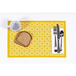 Hide+seek SUPPLY CO Breeze Block Placemats (set of 4)-Sunflower in Yellow