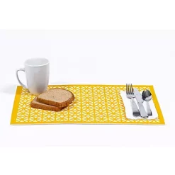 Hide+seek SUPPLY CO Breeze Block Placemats (set of 4)-Sunflower in Yellow -As U Wish Sales Belk 860