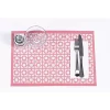 Hide+seek SUPPLY CO Breeze Block Placemats (set of 4)-Vista Vue in Pink -As U Wish Sales Belk 862