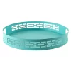 Hide+seek SUPPLY CO Breeze Block Metal Serving Tray Round-Turquoise -As U Wish Sales Belk 868