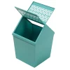 Hide+seek SUPPLY CO Breeze Block Swing Lid Metal WasteBin-Turquoise