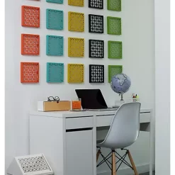 Hide+seek SUPPLY CO Breeze Block Swing Lid Metal WasteBin-Turquoise -As U Wish Sales Belk 873