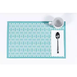 Hide+seek SUPPLY CO Breeze Block Placemats (set of 4)-Granada in Turquoise