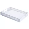 Hide+seek SUPPLY CO Breeze Block Metal Serving Tray Rectangular-White -As U Wish Sales Belk 895