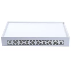 Hide+seek SUPPLY CO Breeze Block Metal Serving Tray Rectangular-White -As U Wish Sales Belk 898