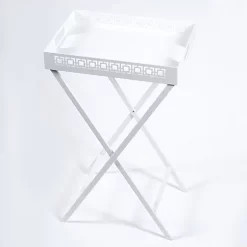 Hide+seek SUPPLY CO Breeze Block Metal Serving Tray Rectangular-White -As U Wish Sales Belk 899