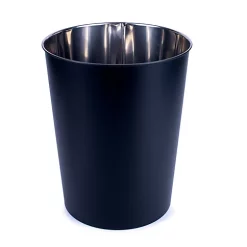 Hide+seek SUPPLY CO Luster Stainless Steel WasteBin-Matte Black