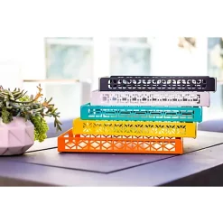 Hide+seek SUPPLY CO Breeze Block Metal Serving Tray Rectangular-Black -As U Wish Sales Belk 936