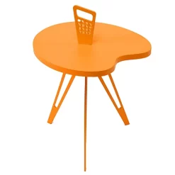 Hide+seek SUPPLY CO Genie Mod Shaped Metal Side Table (Shorter)-Orange -As U Wish Sales Belk 952