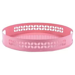 Hide+seek SUPPLY CO Breeze Block Metal Serving Tray Round-Pink -As U Wish Sales Belk 974