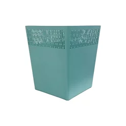 Hide+seek SUPPLY CO Breeze Block Tapered Metal WasteBin-Turquoise -As U Wish Sales Belk 980