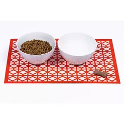 Hide+seek SUPPLY CO Breeze Block Placemats (set of 4)-Cordova in Orange