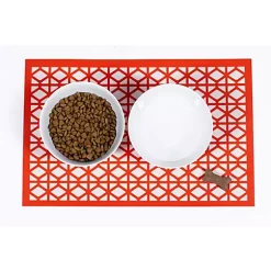 Hide+seek SUPPLY CO Breeze Block Placemats (set of 4)-Cordova in Orange -As U Wish Sales Belk 986