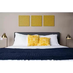 Hide+seek SUPPLY CO Breeze Block Metal Wall Tile: 15.5" x 15.5" Lemon -As U Wish Sales Belk 990